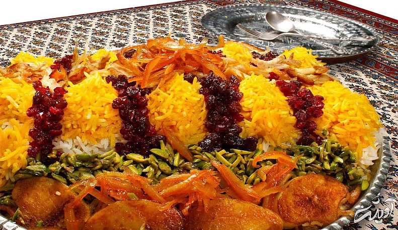 طرز تهیه شیرین پلو با مرغ شیرین پلو